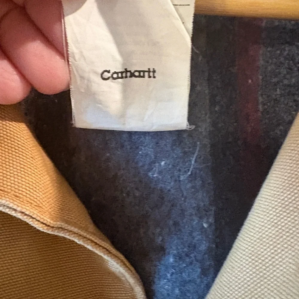 Carhartt Sandstone Canvas Workwear  Lined Chore Jacket Size 44 T